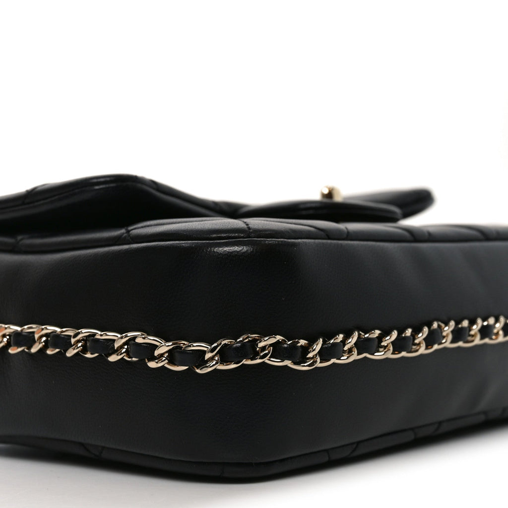 Lambskin Quilted Small My Precious Flap Black