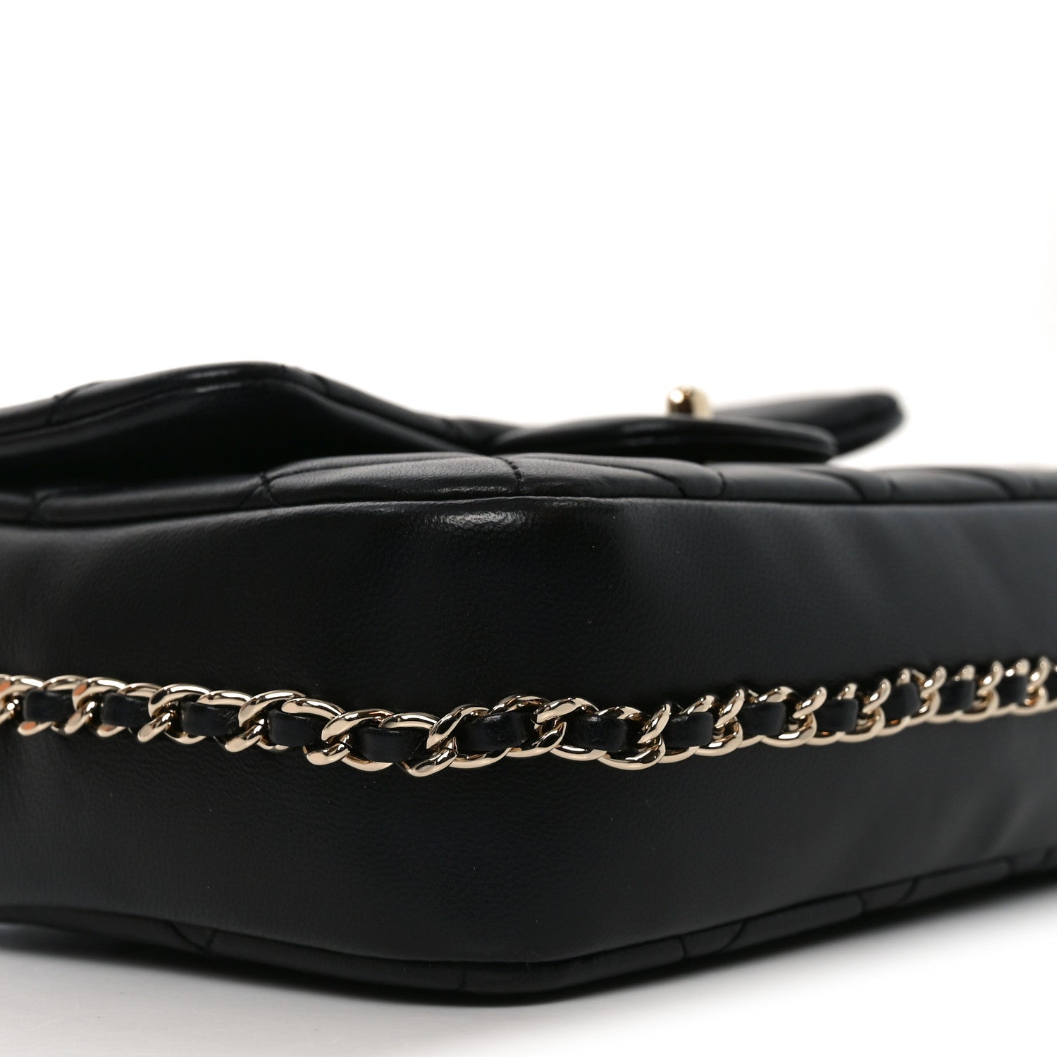 Lambskin Quilted Small My Precious Flap Black