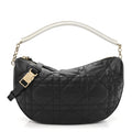 Lambskin Cannage Medium Dior Vibe Hobo Bag Black