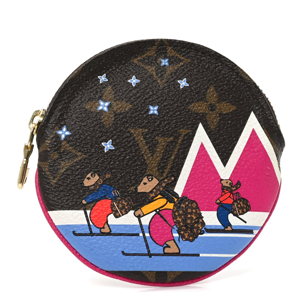 Monogram 2018 Christmas Animation Round Coin Purse