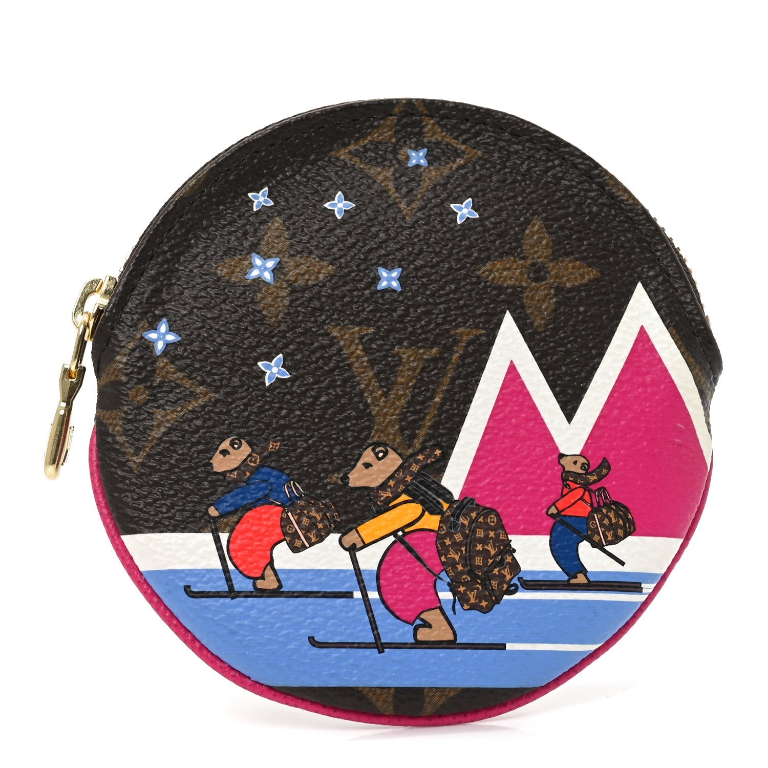 Monogram 2018 Christmas Animation Round Coin Purse