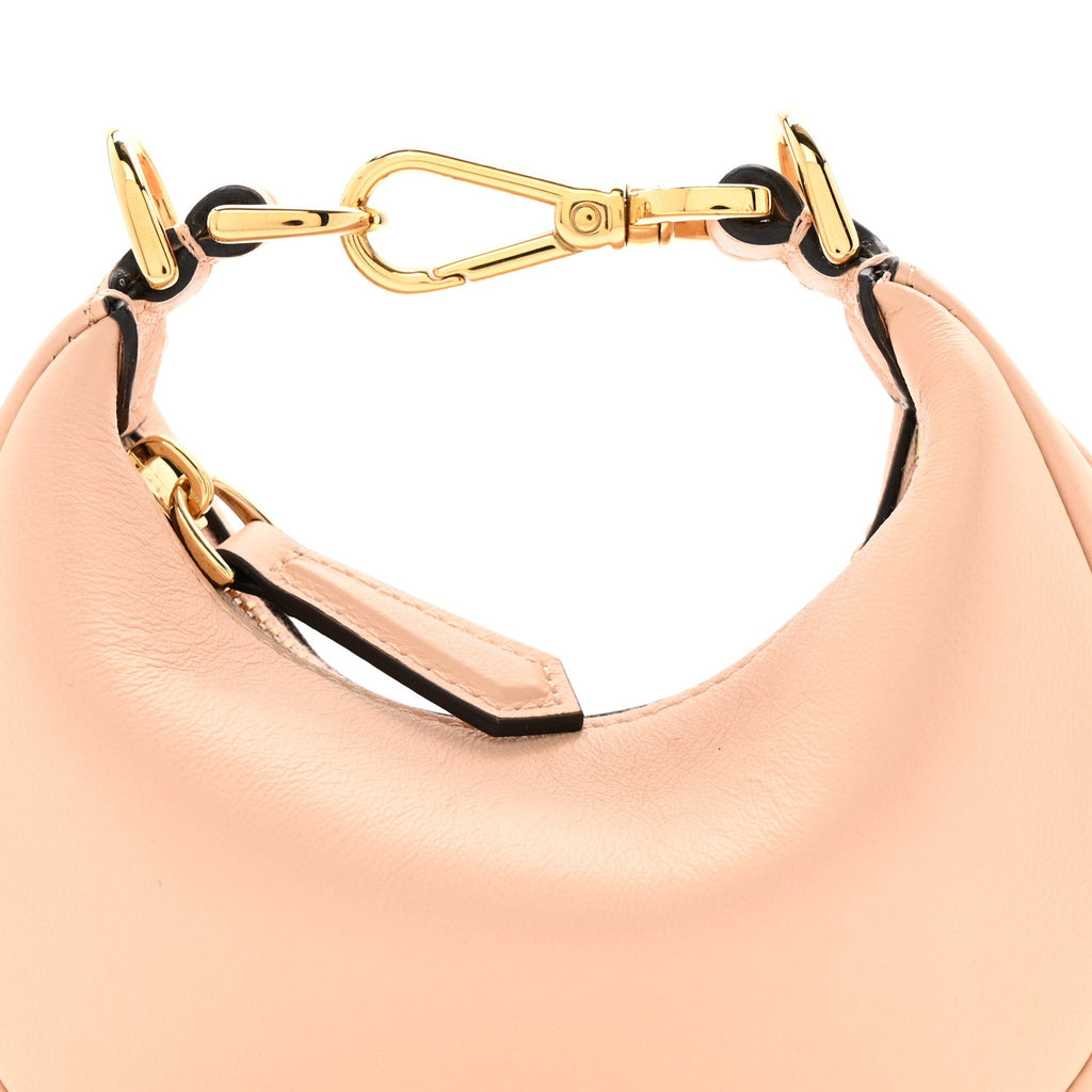Vitello Grace Matte Nano Fendigraphy Hobo Charm Light Rose