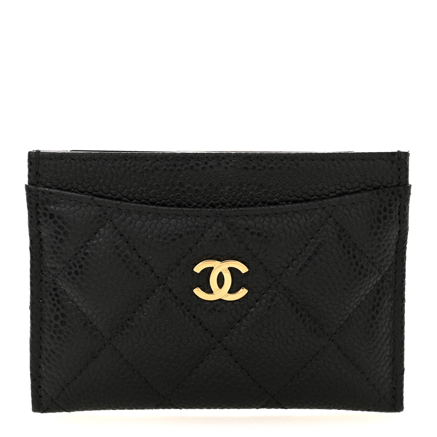 Caviar Quilted  Holder Black