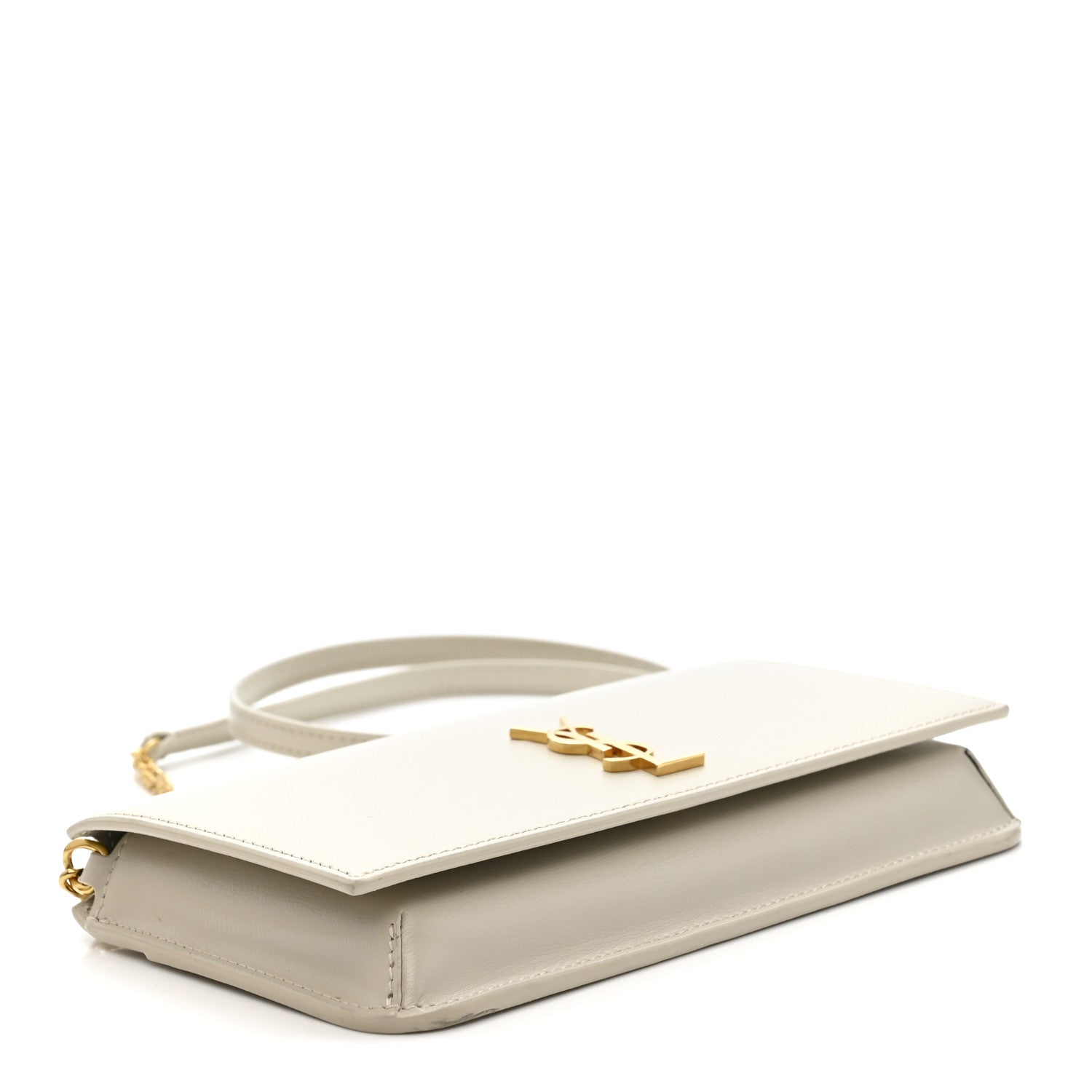 Smooth Calfskin Monogram Phone Holder Crossbody Crema Soft