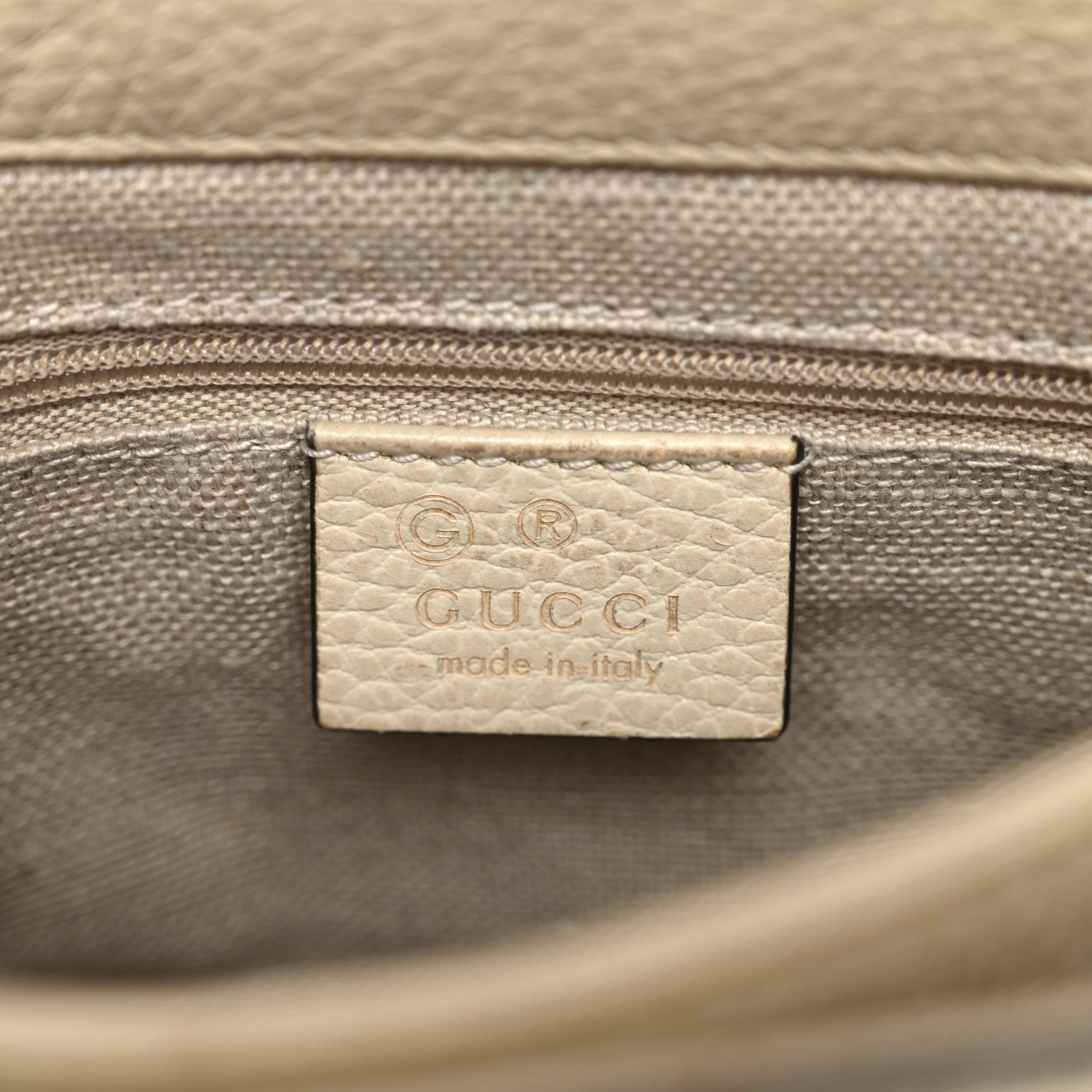 Dollar Calfskin Interlocking G Crossbody Bag Mystic White