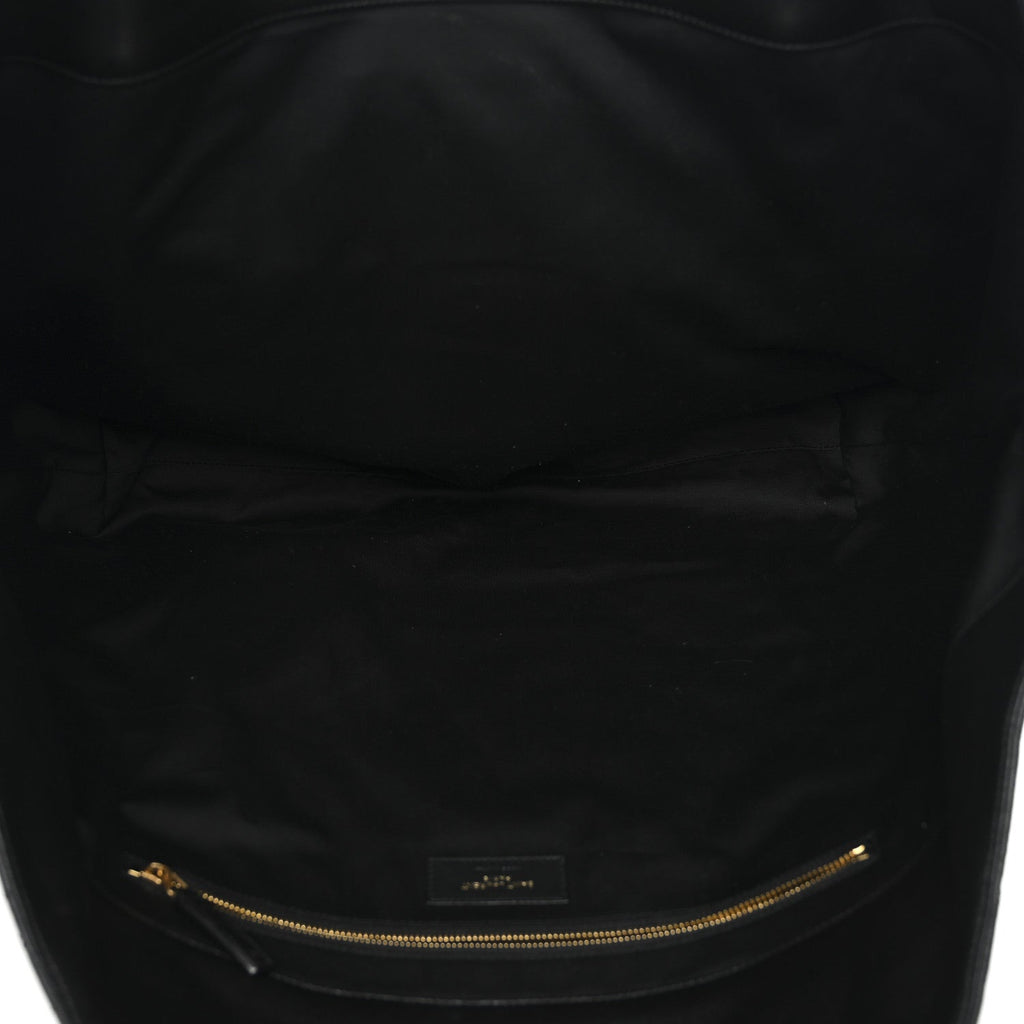 Lambskin Quilted Maxi Icare Shopping Tote Black