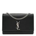 Grain De Poudre Large Classic Monogram Kate Satchel Black