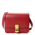 Smooth Calfskin Small Classic Box Flap Bag Red