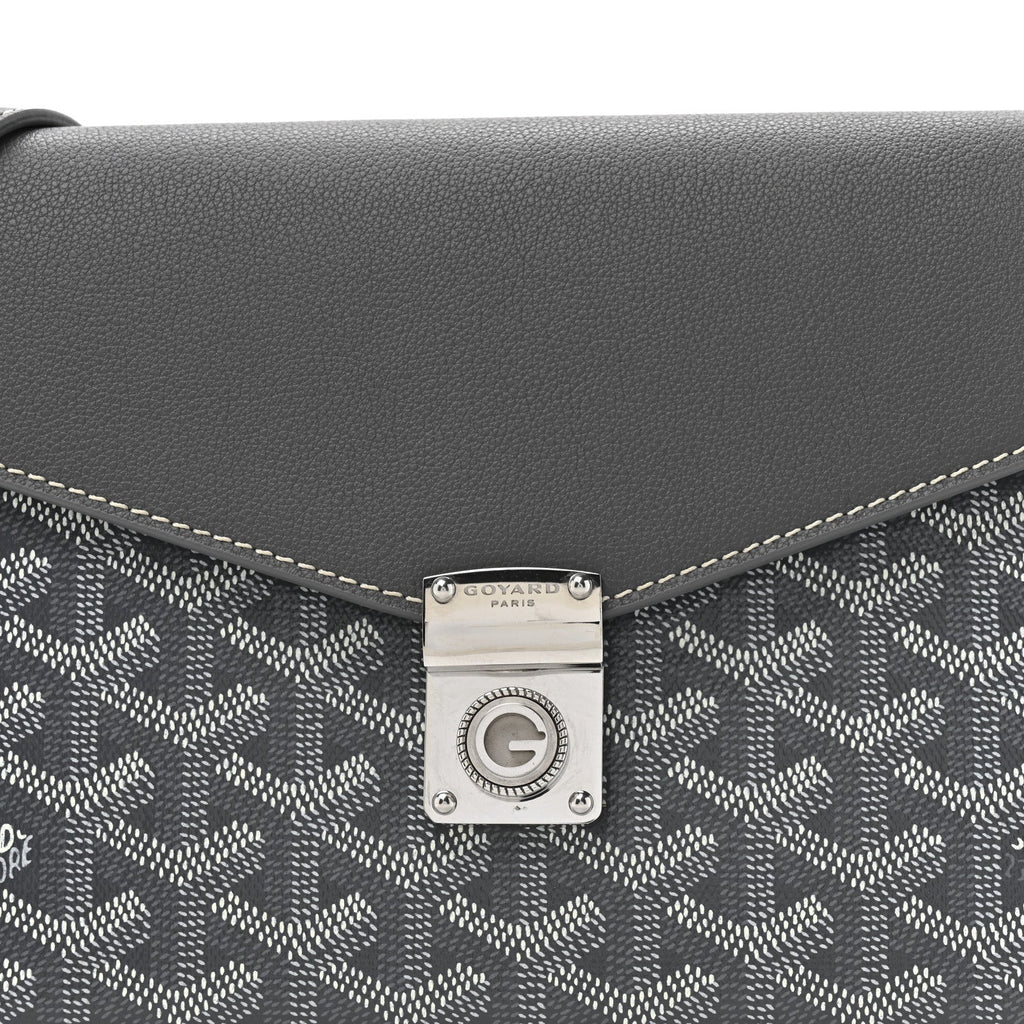 Goyardine Calfskin Chypre Wallet Pouch Grey