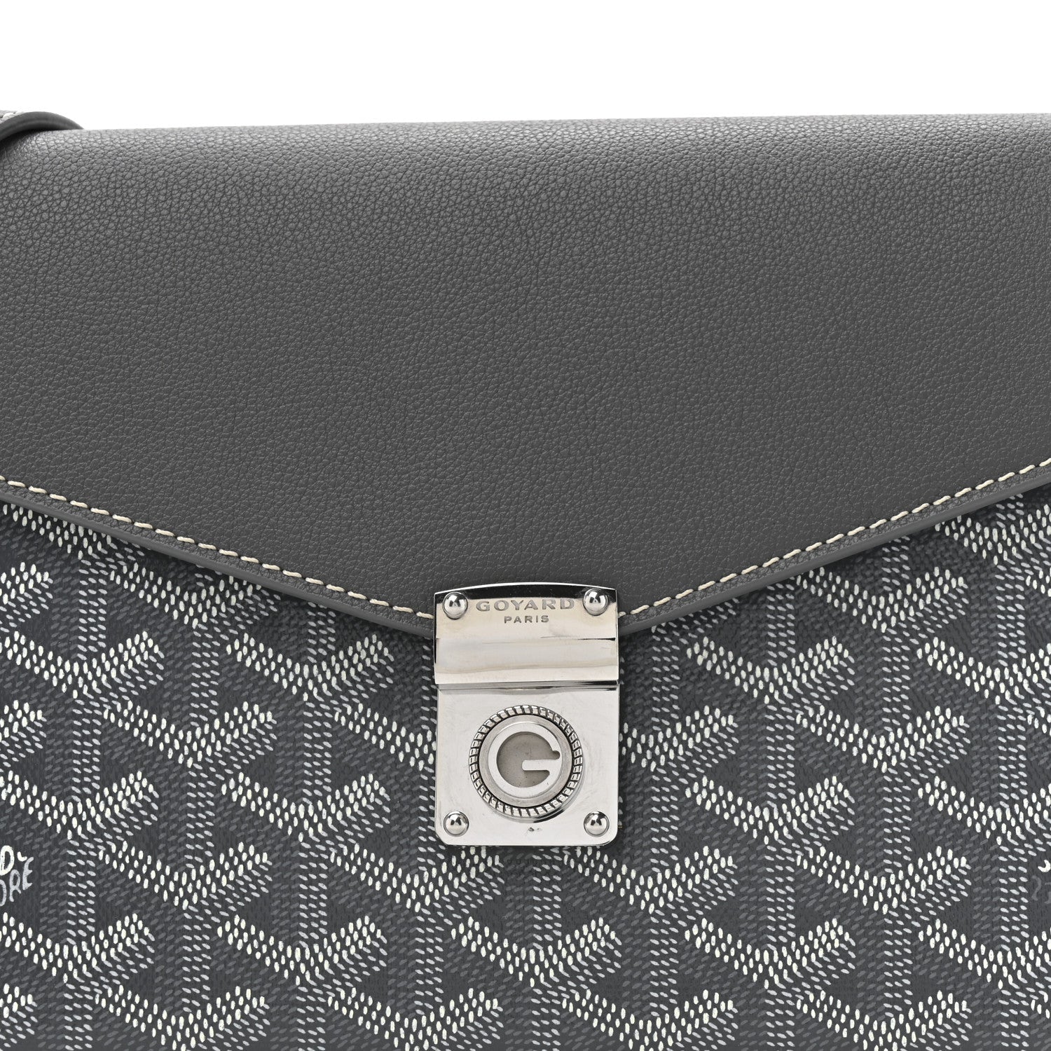 Goyardine Calfskin Chypre Wallet Pouch Grey