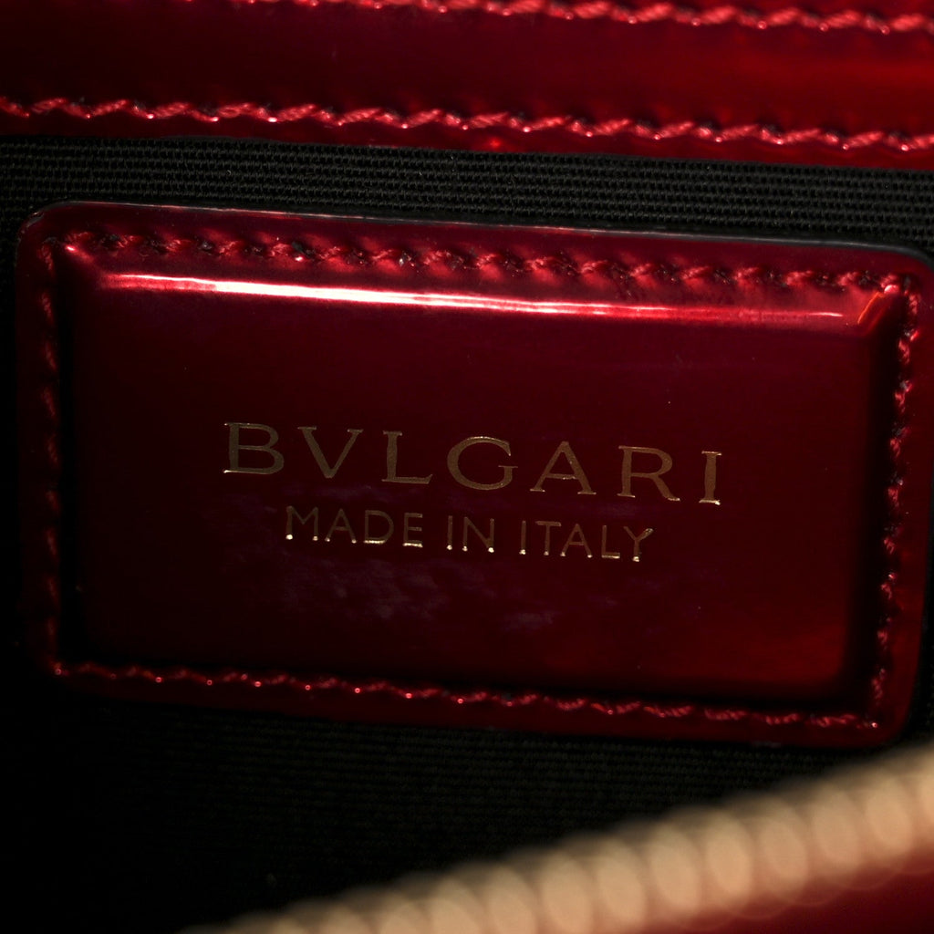 Metallic Calfskin Serpenti Forever Shoulder Bag Red