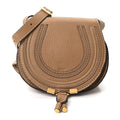 Calfskin Mini Marcie Round Crossbody Bag Nut