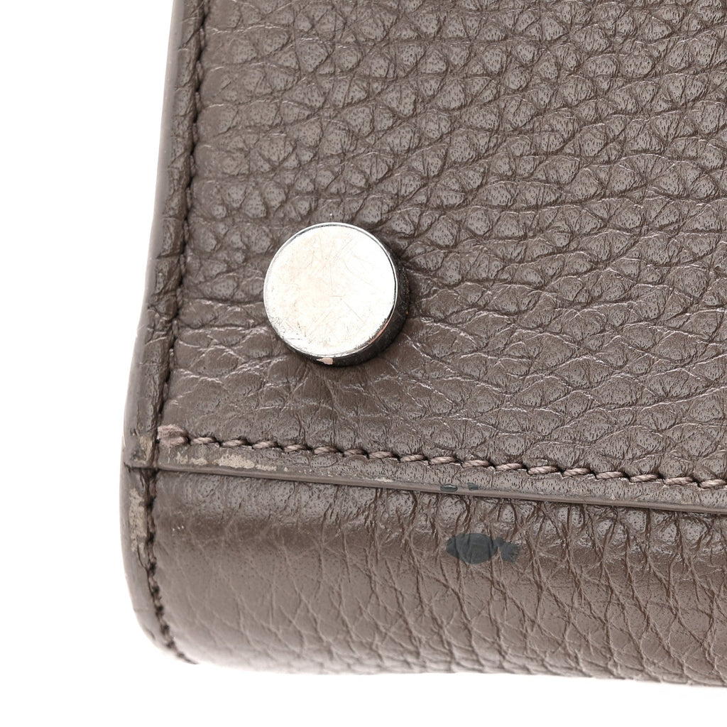 Grained Calfskin Baby Sac De Jour Fog