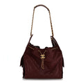 Caviar Quilted Medium Chanel 25 Handbag Burgundy