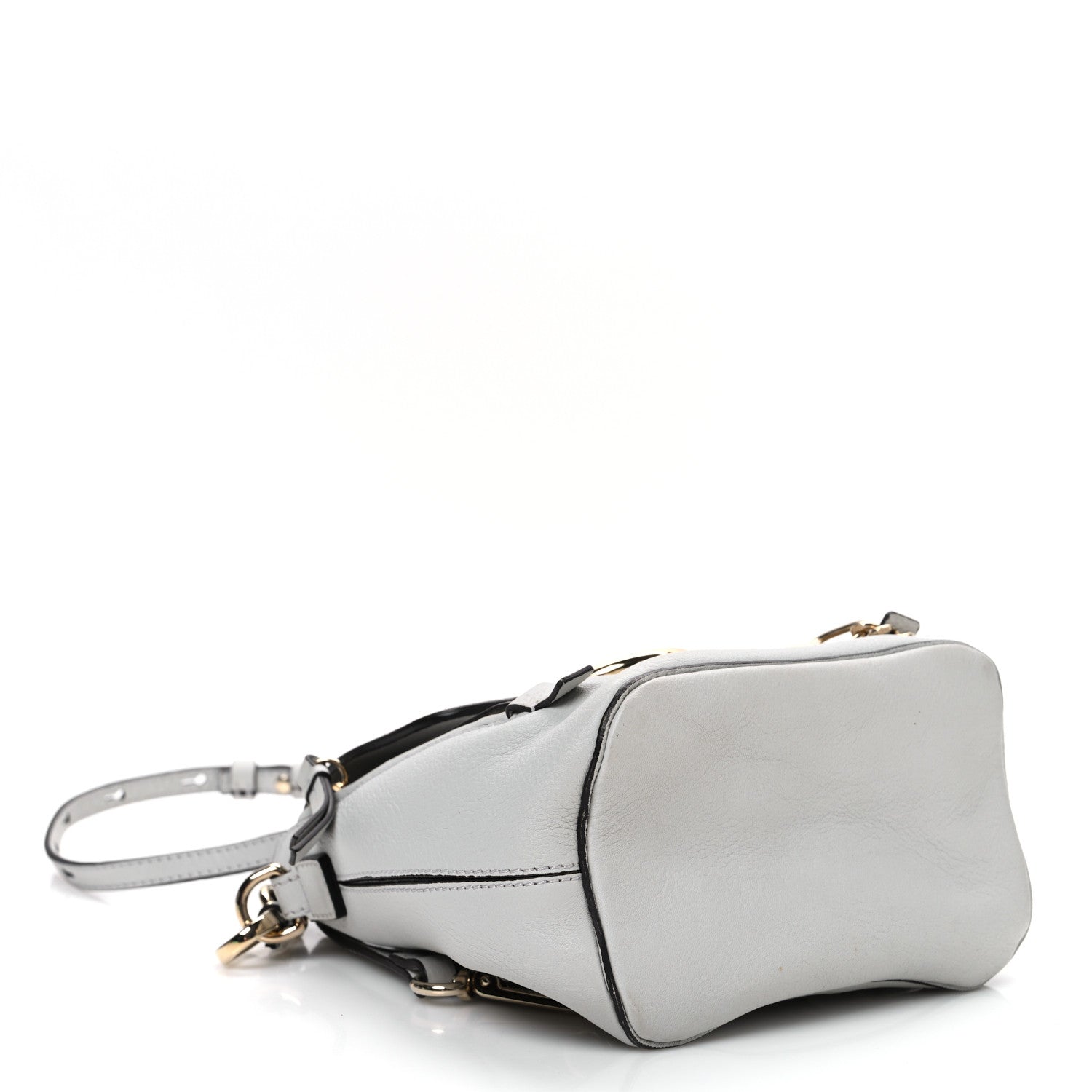 Suede Calfskin Mini Faye Backpack Silver Blue