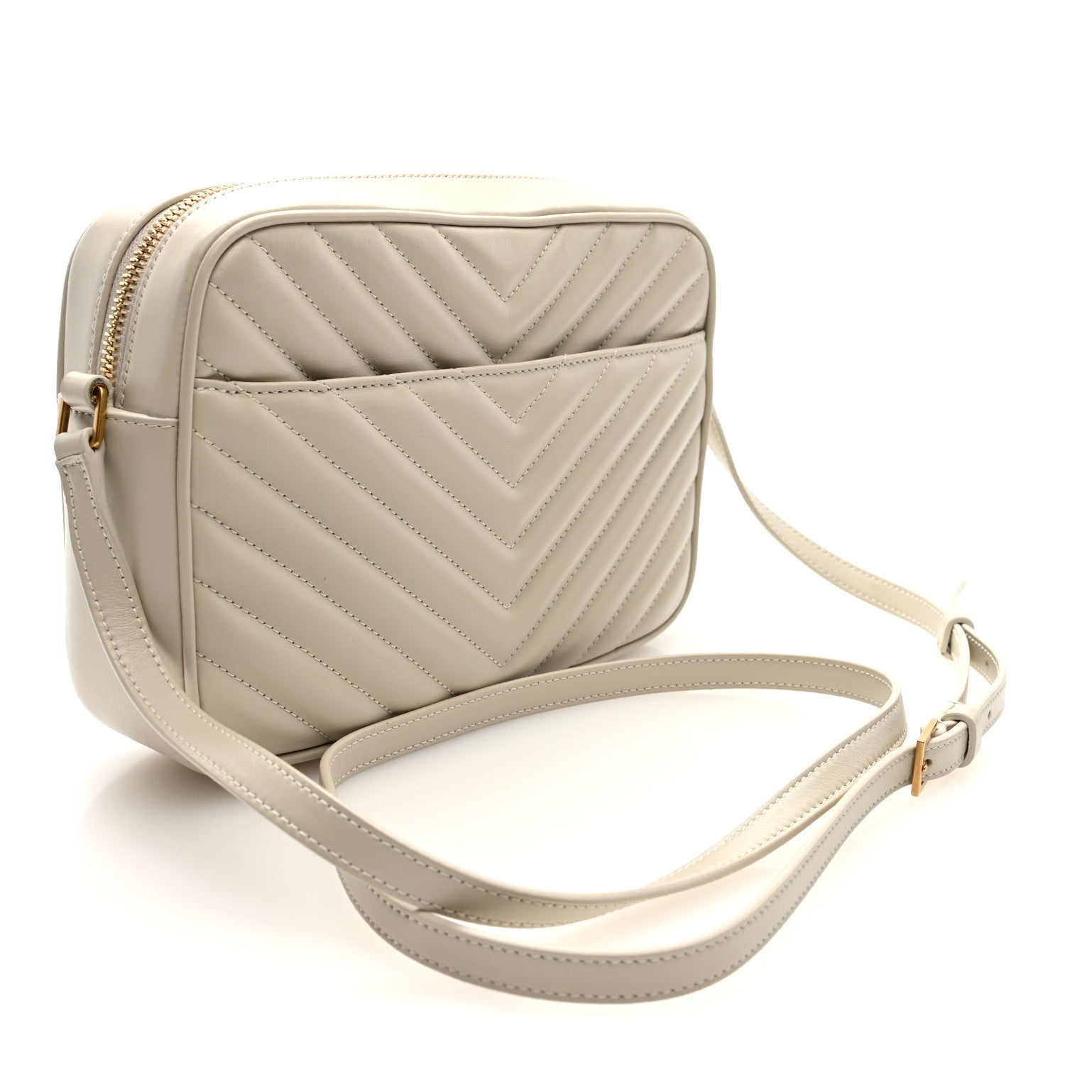 Calfskin Matelasse Monogram Lou Camera Bag Crema Soft