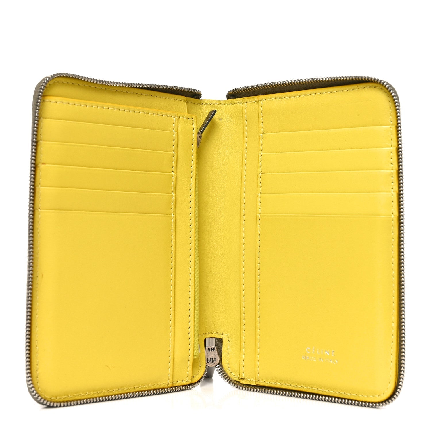 Drummed Calfskin Medium Zip Around Multifunction Wallet Souris