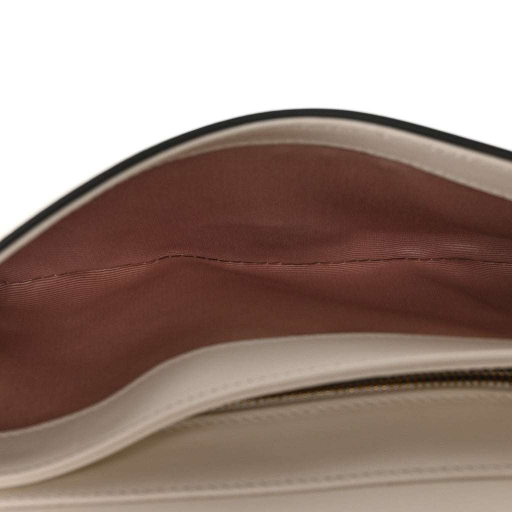 Calfskin Small Arli Flap Shoulder Bag Mystic White
