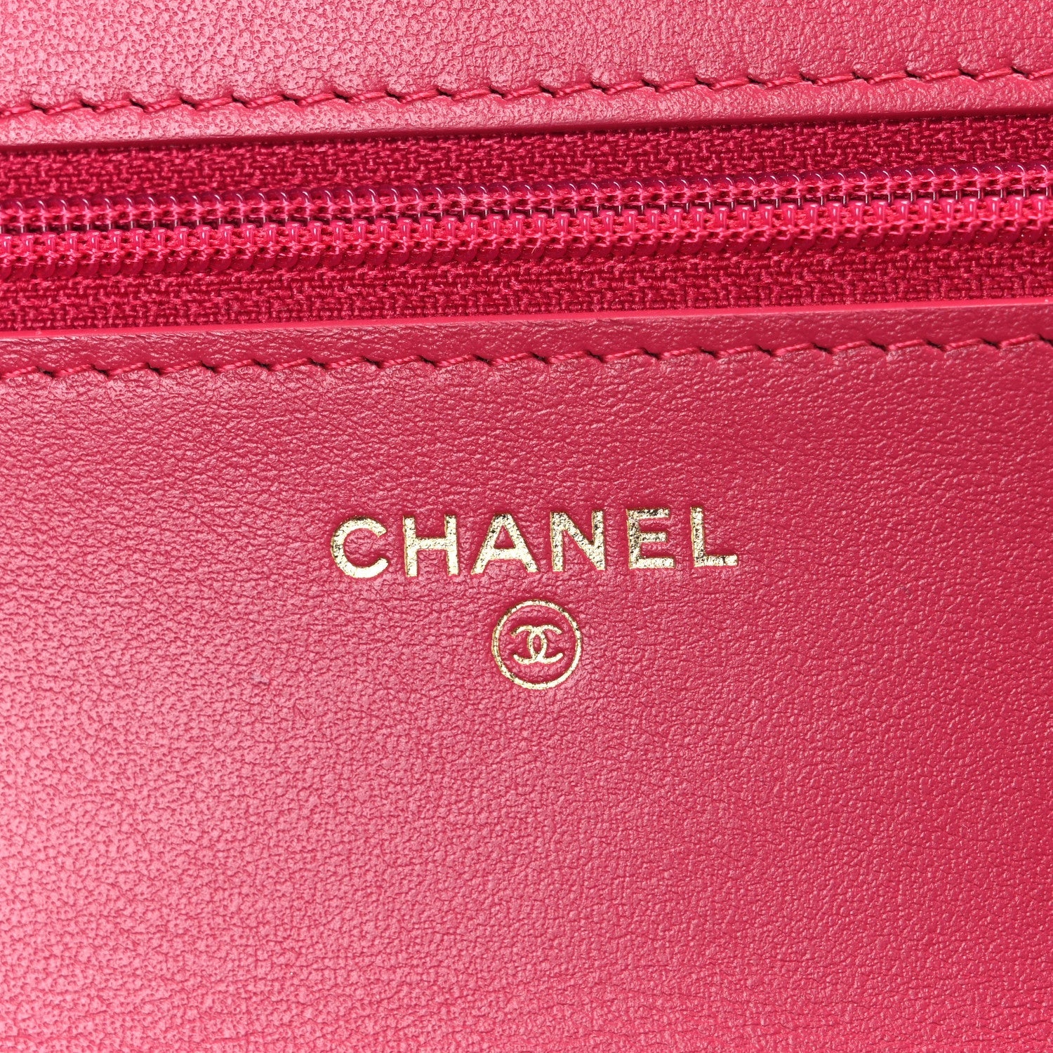 Shiny Goatskin Quilted Chanel 19 Wallet On Chain WOC Pink