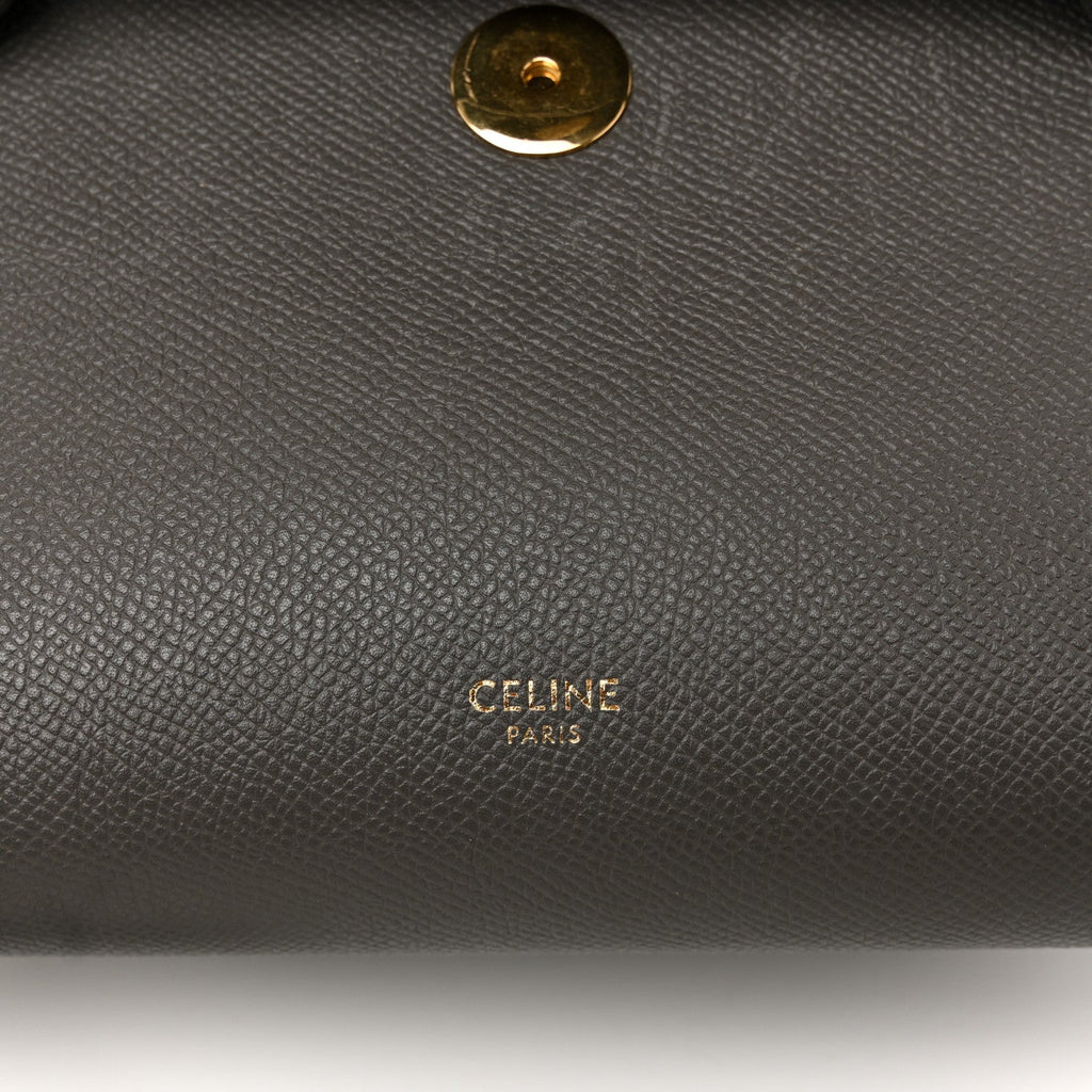 Grained Calfskin Nano Belt Bag Grey