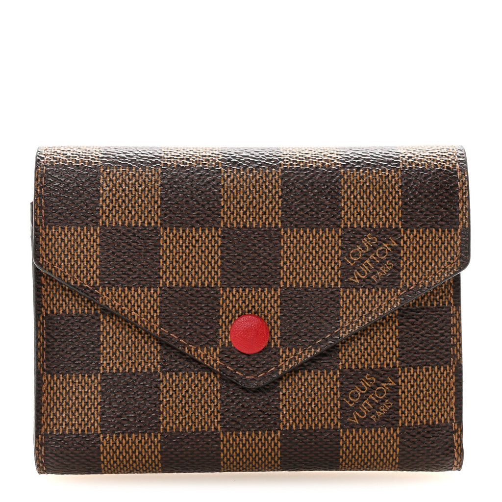 Damier Ebene Victorine Wallet Red