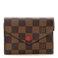 Damier Ebene Victorine Wallet Red