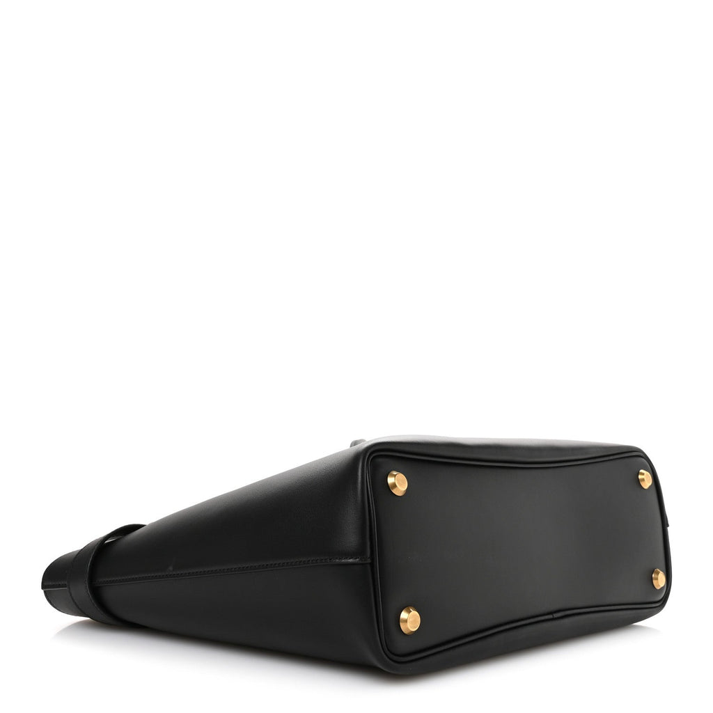 Smooth Calfskin Medium Bel Tote Bag Black