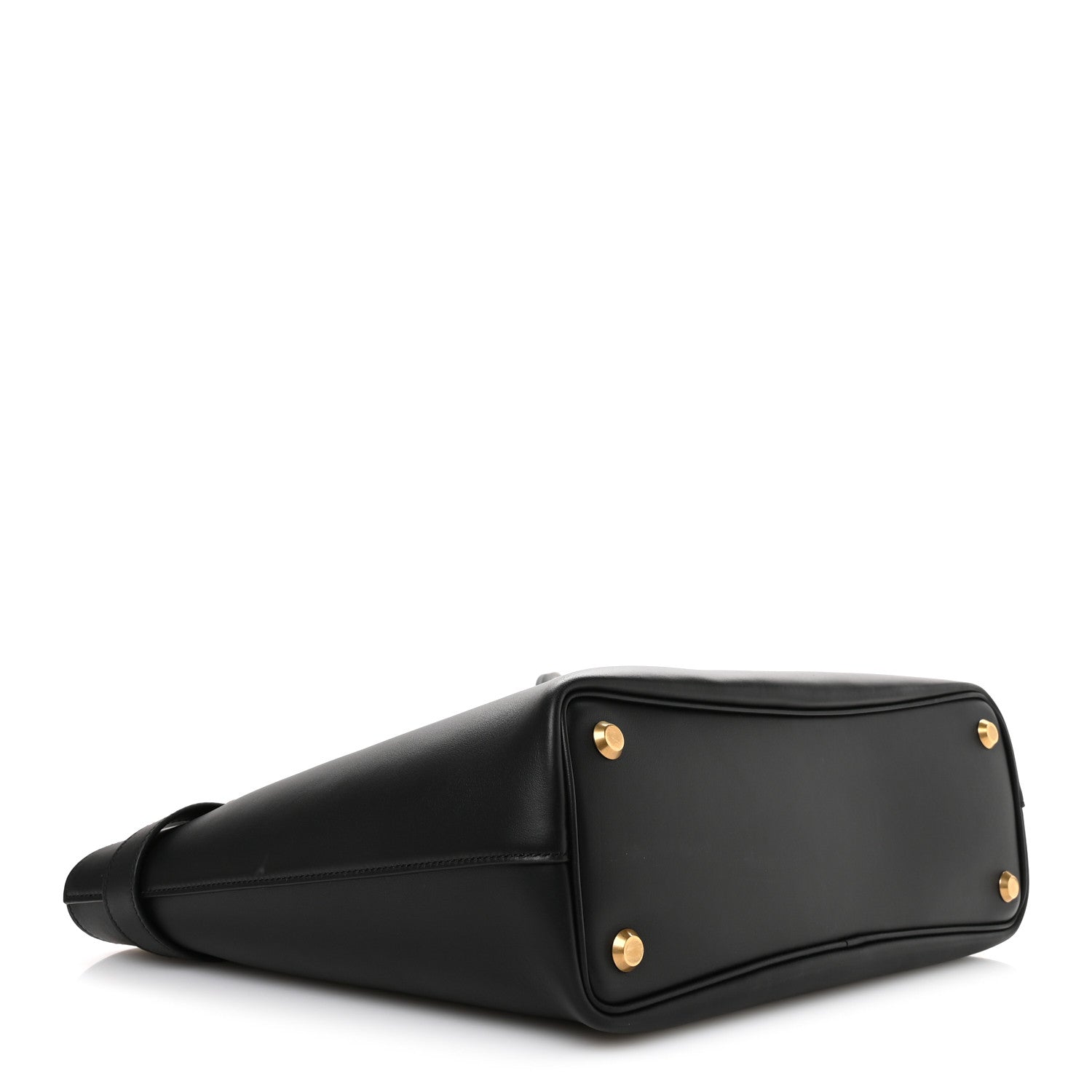 Smooth Calfskin Medium Bel Tote Bag Black