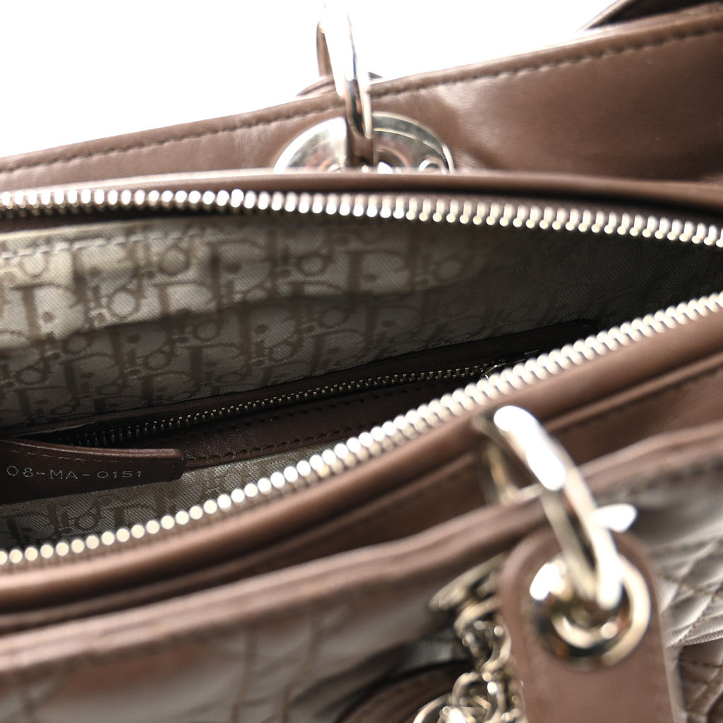 Lambskin Cannage Large Lady Dior Brown