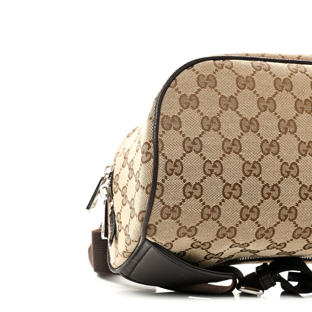 Monogram Dollar Calfskin Waist Pouch Beige Ebony Testa di Moro Marrone Scuro
