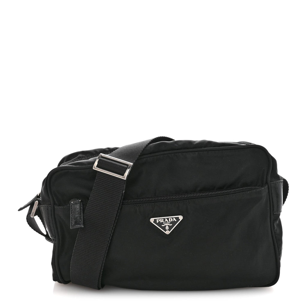 Nylon Vela Messenger Bag Black