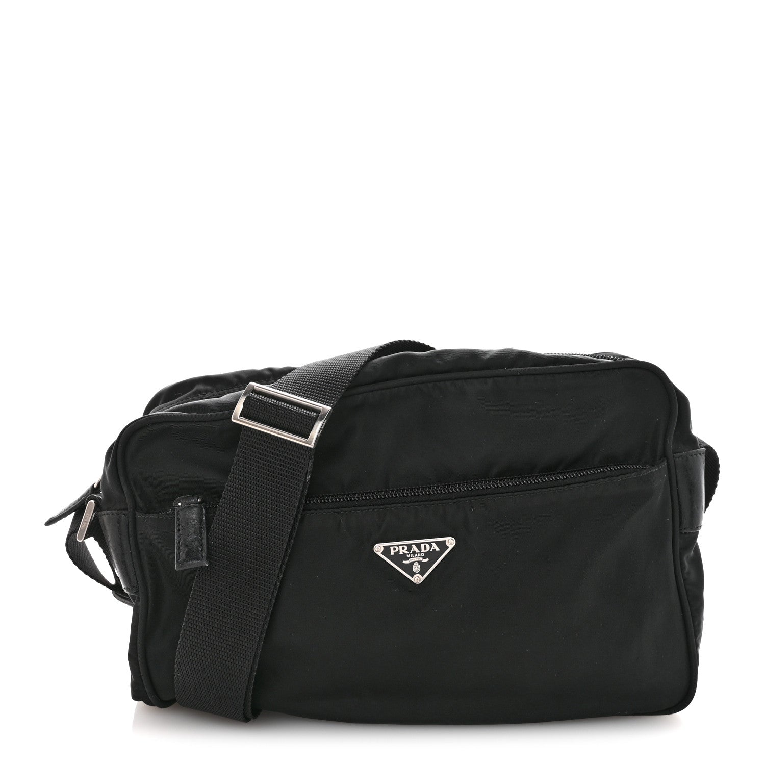 Nylon Vela Messenger Bag Black