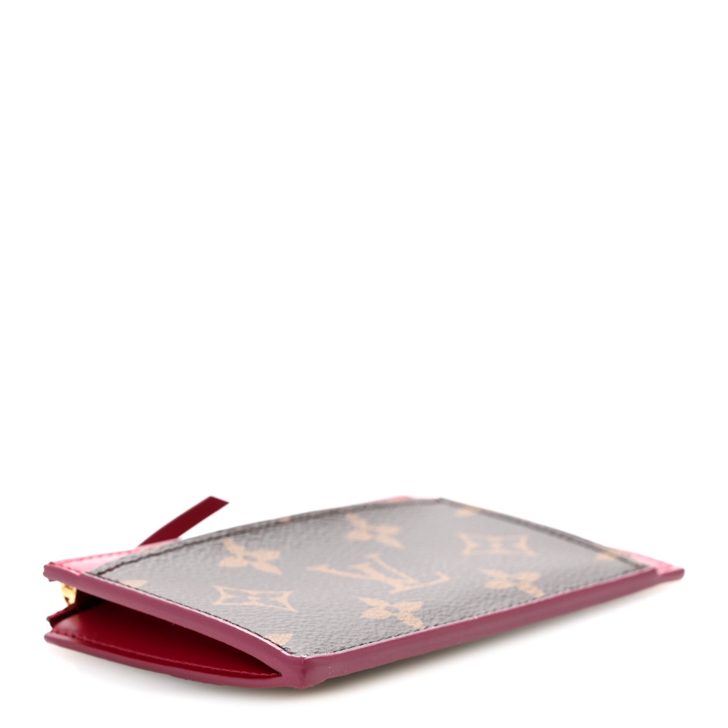Monogram Zipped  Holder Fuchsia
