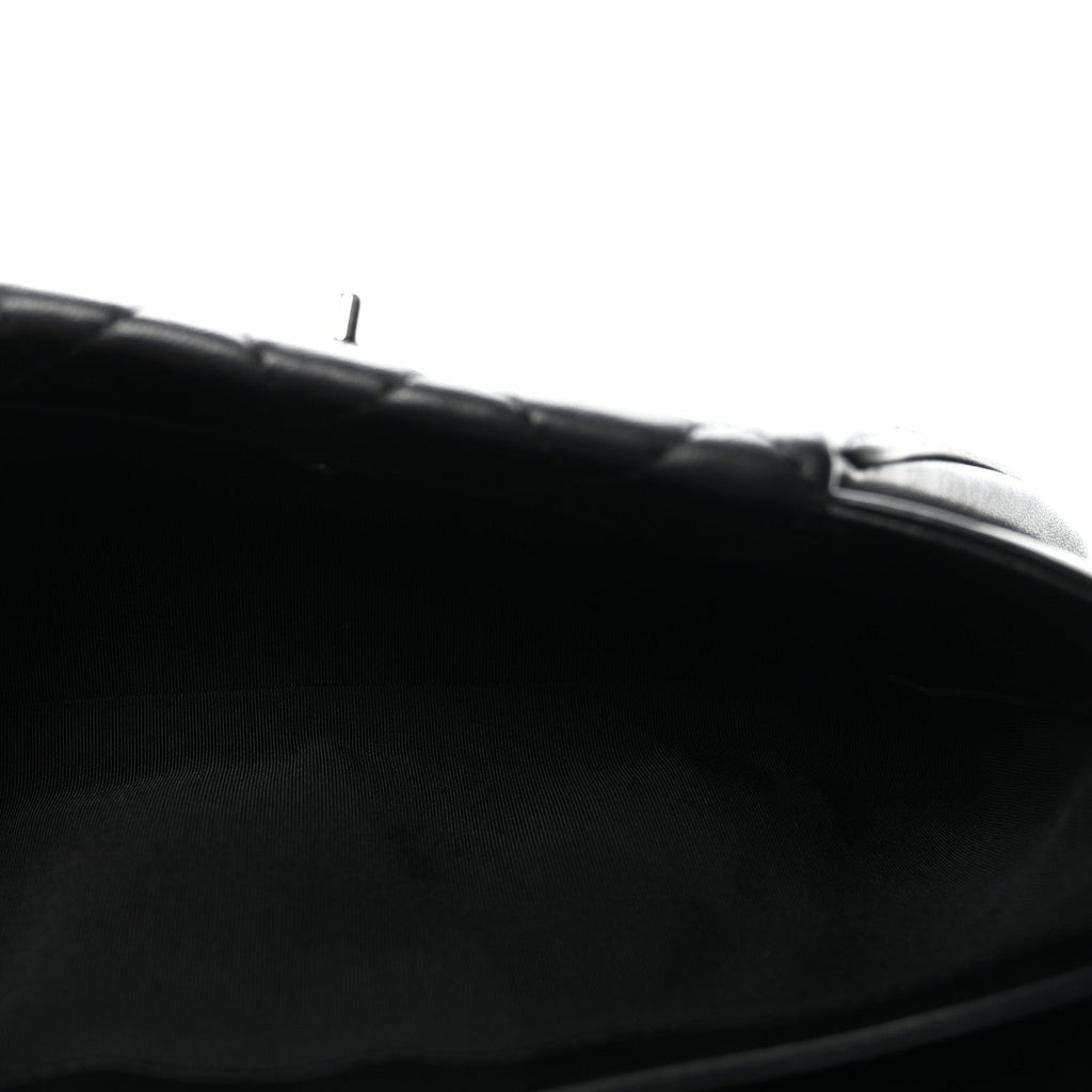 Lambskin Quilted Fold Up Again Clutch Black
