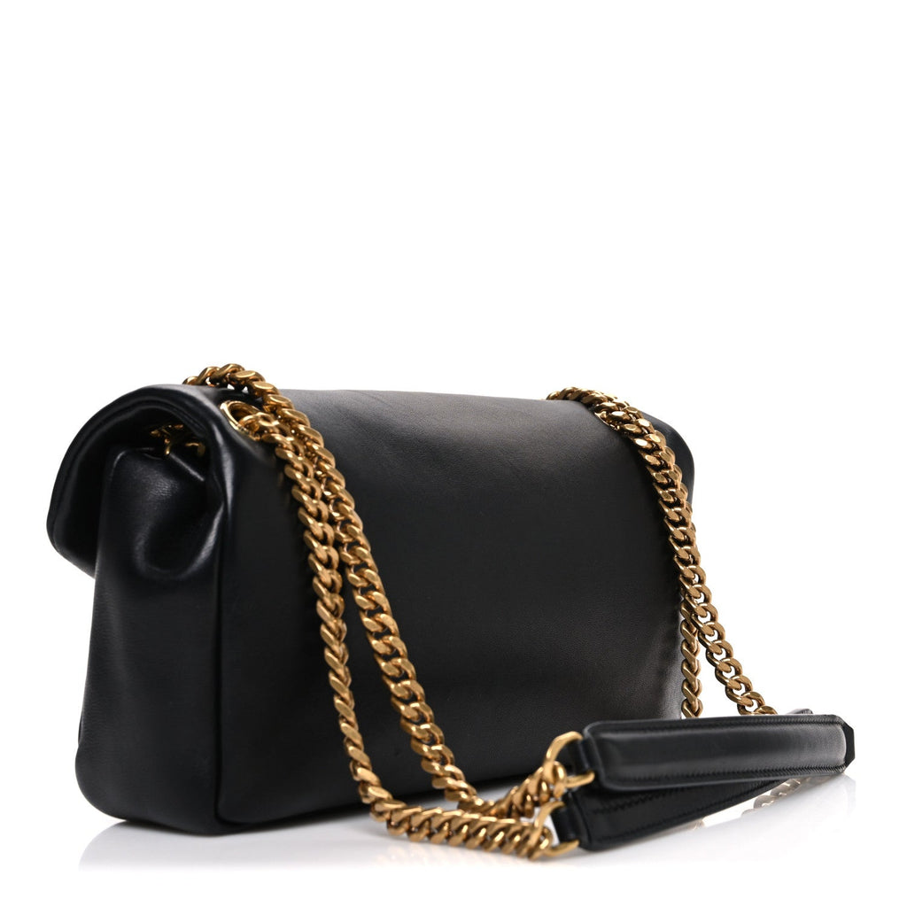 Plunged Lambskin Calypso Black