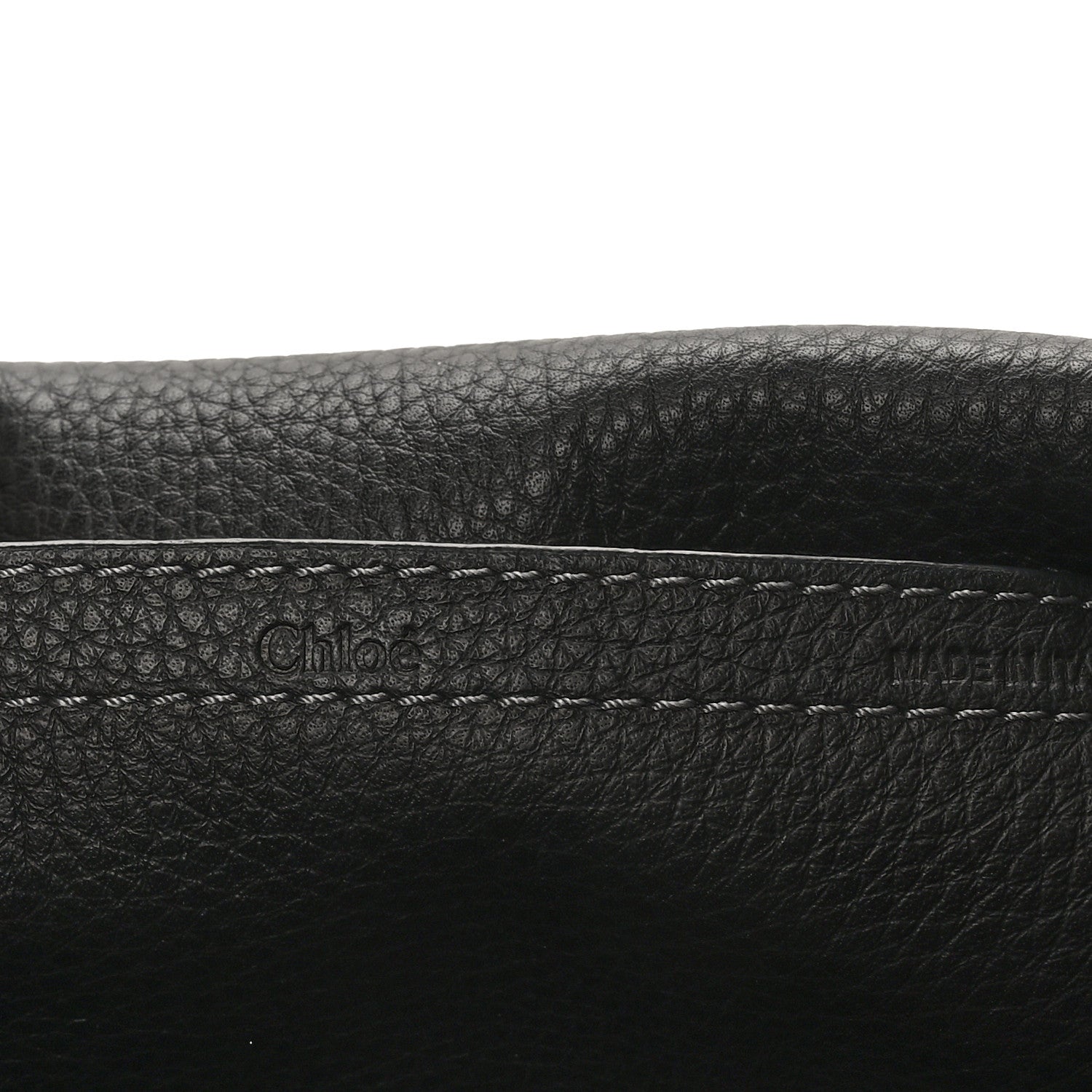 Grained Calfskin Medium Marcie Saddle Bag Black