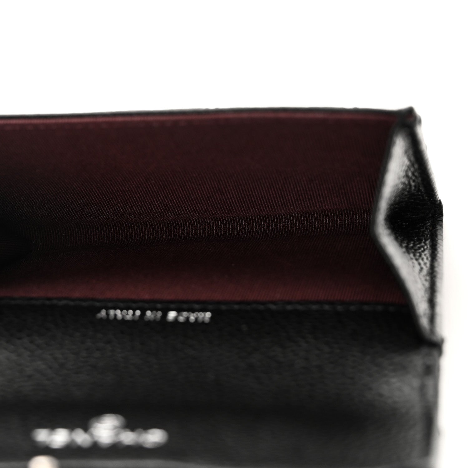 Caviar Quilted Flap  Holder Wallet Black