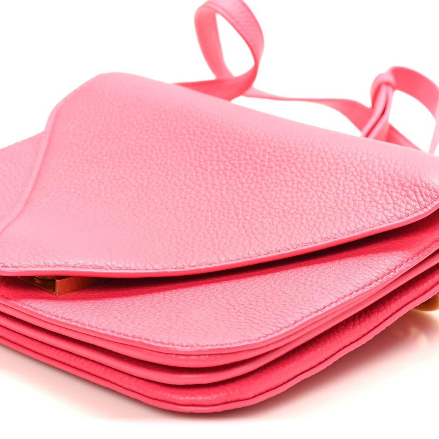 Calfskin Mount Envelope Bag Pink