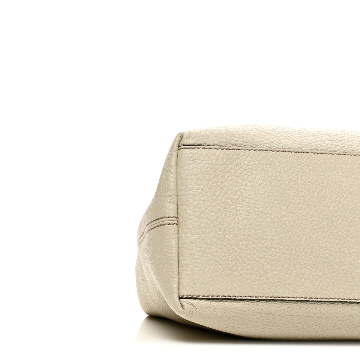 Pebbled Calfskin Medium Soho Chain Shoulder Bag  Off White