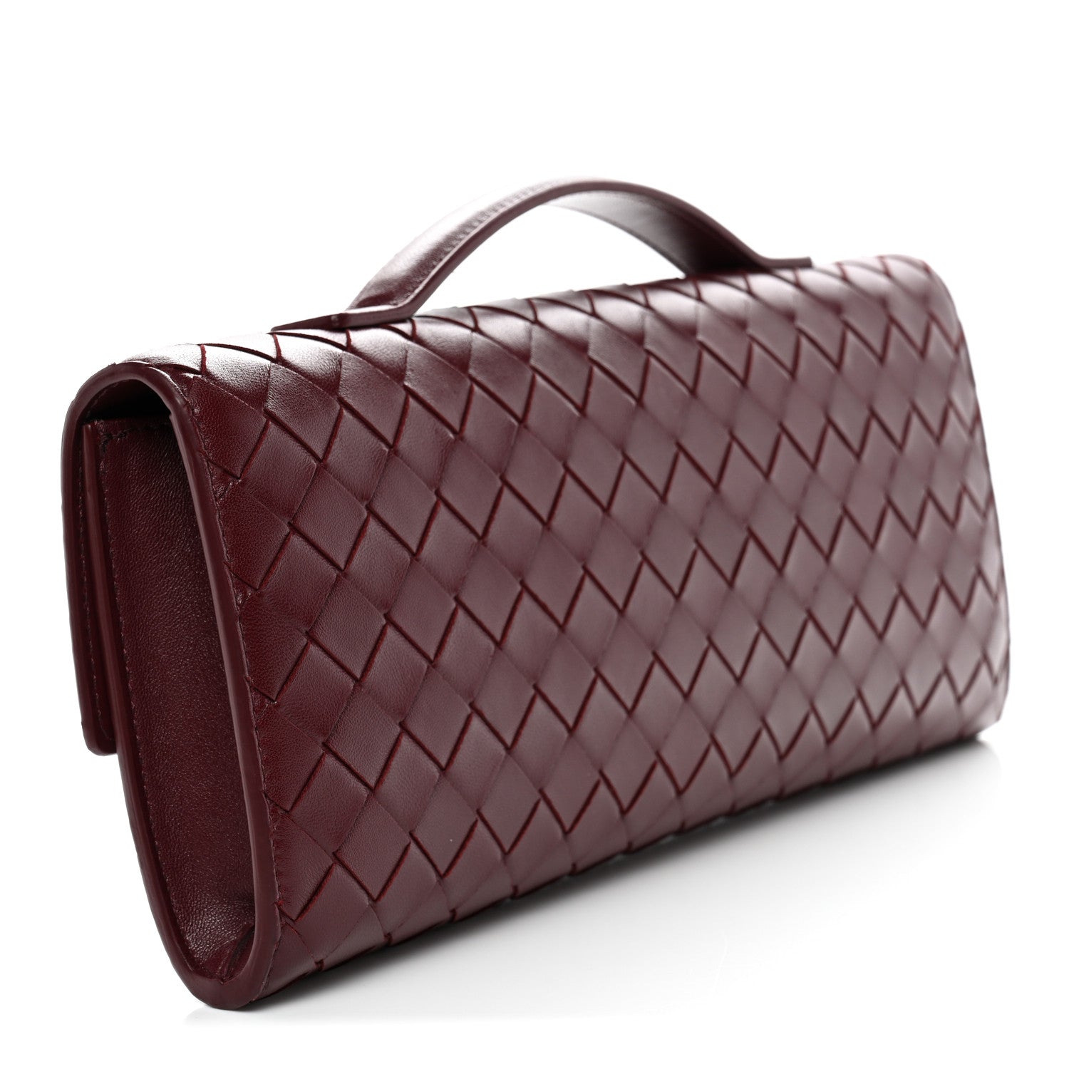 Nappa Intrecciato Long Andiamo Top Handle Clutch Barolo