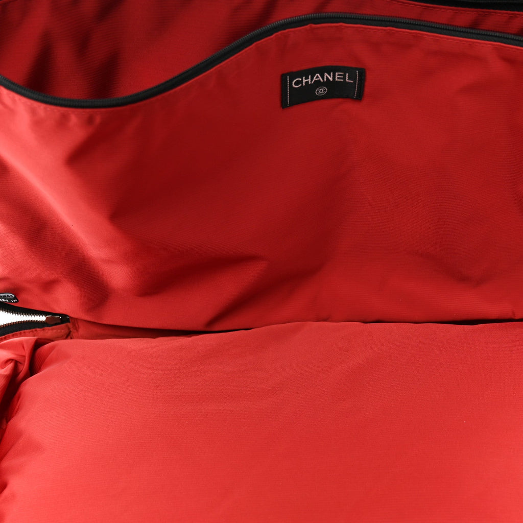 Nylon Large Travel Duffle Bag Black
