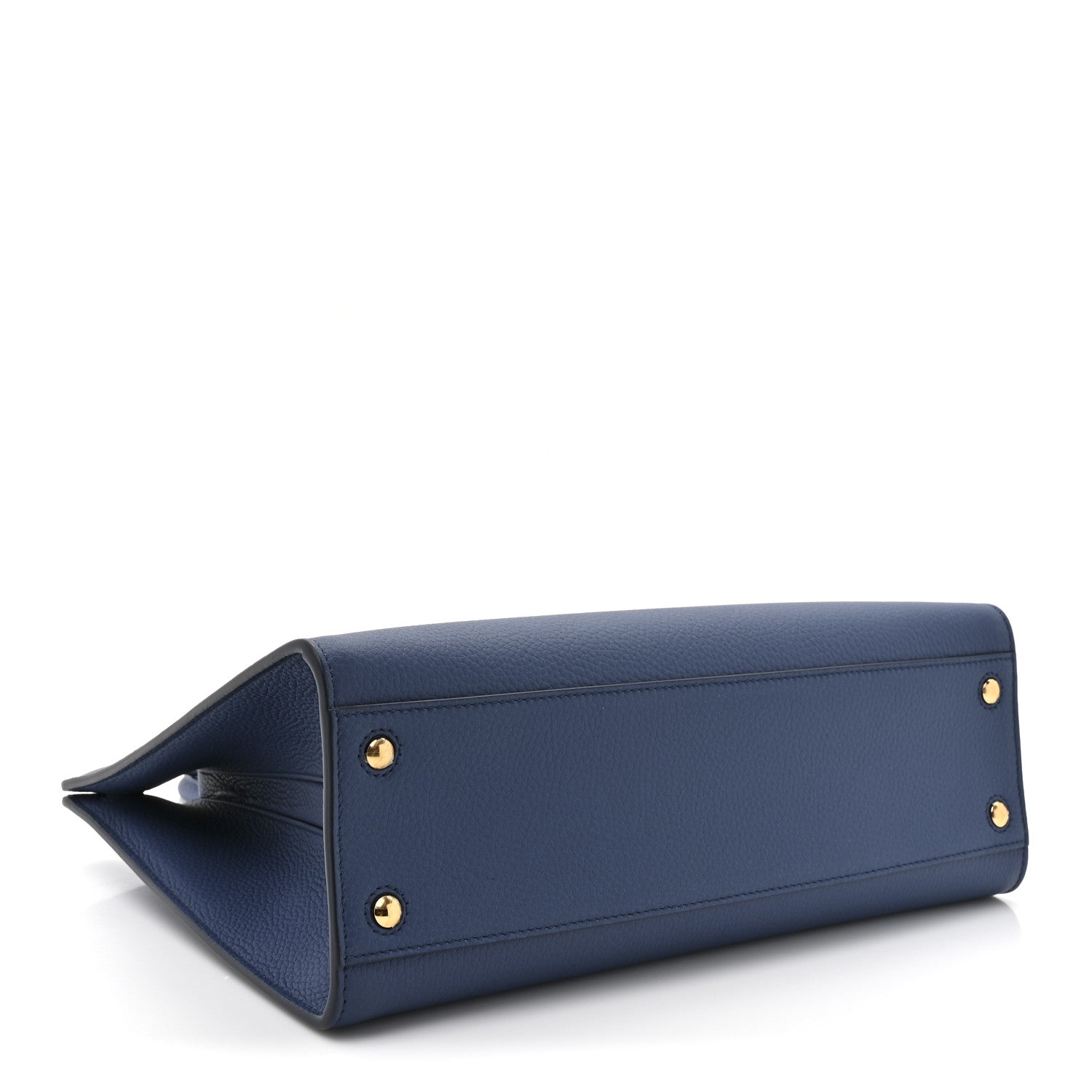 Grained Calfskin Small Frances Tote Navy