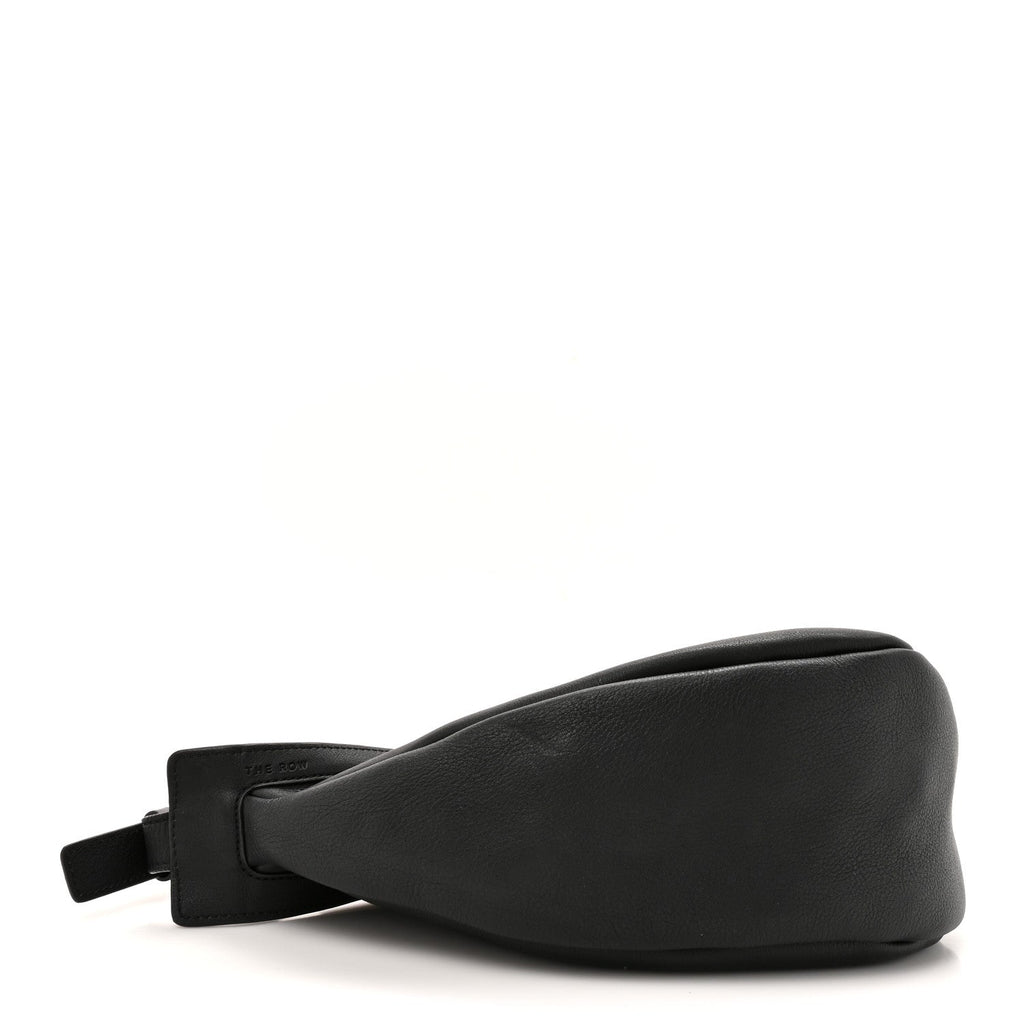 Grained Calfskin Small Slouchy Banana Bag Black