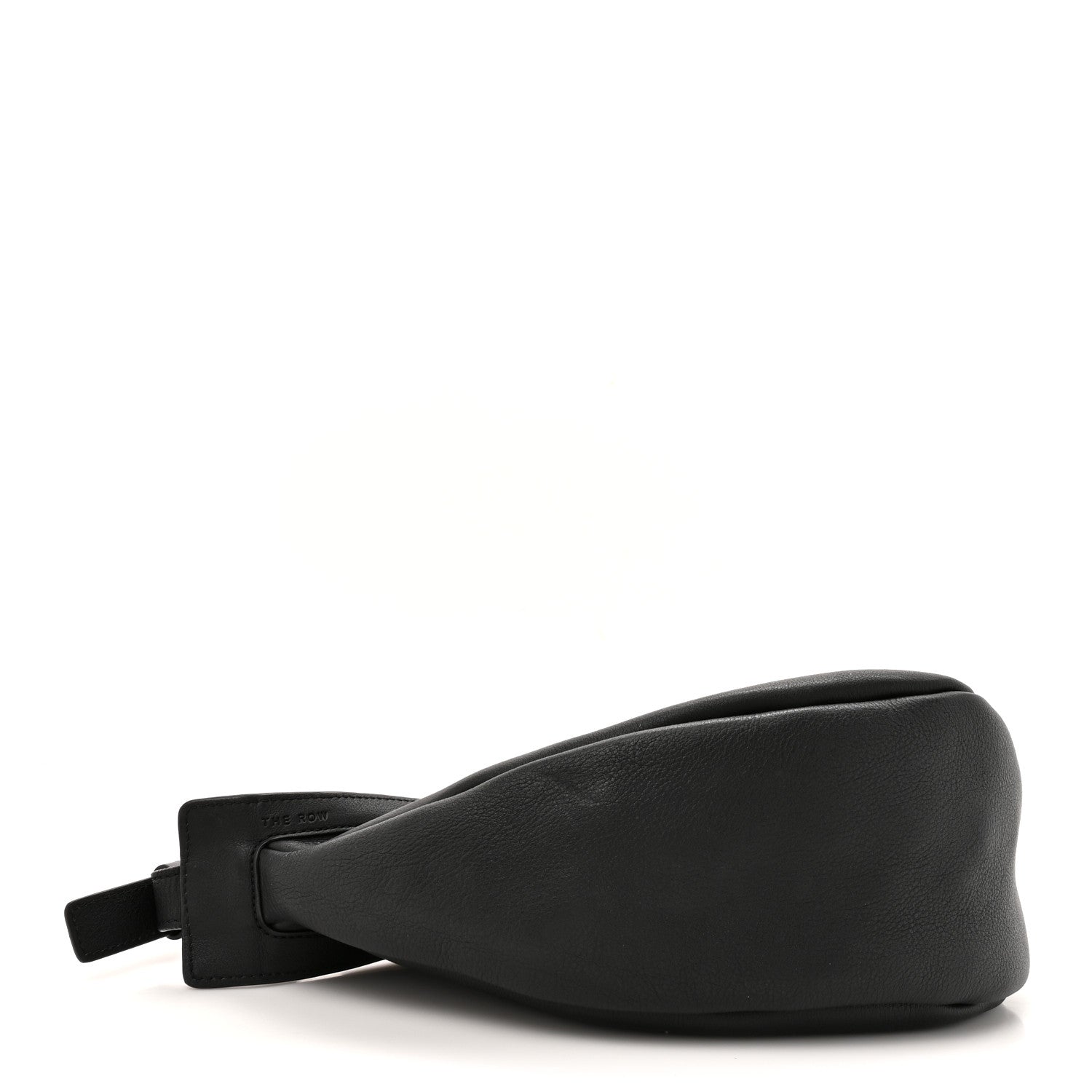 Grained Calfskin Small Slouchy Banana Bag Black