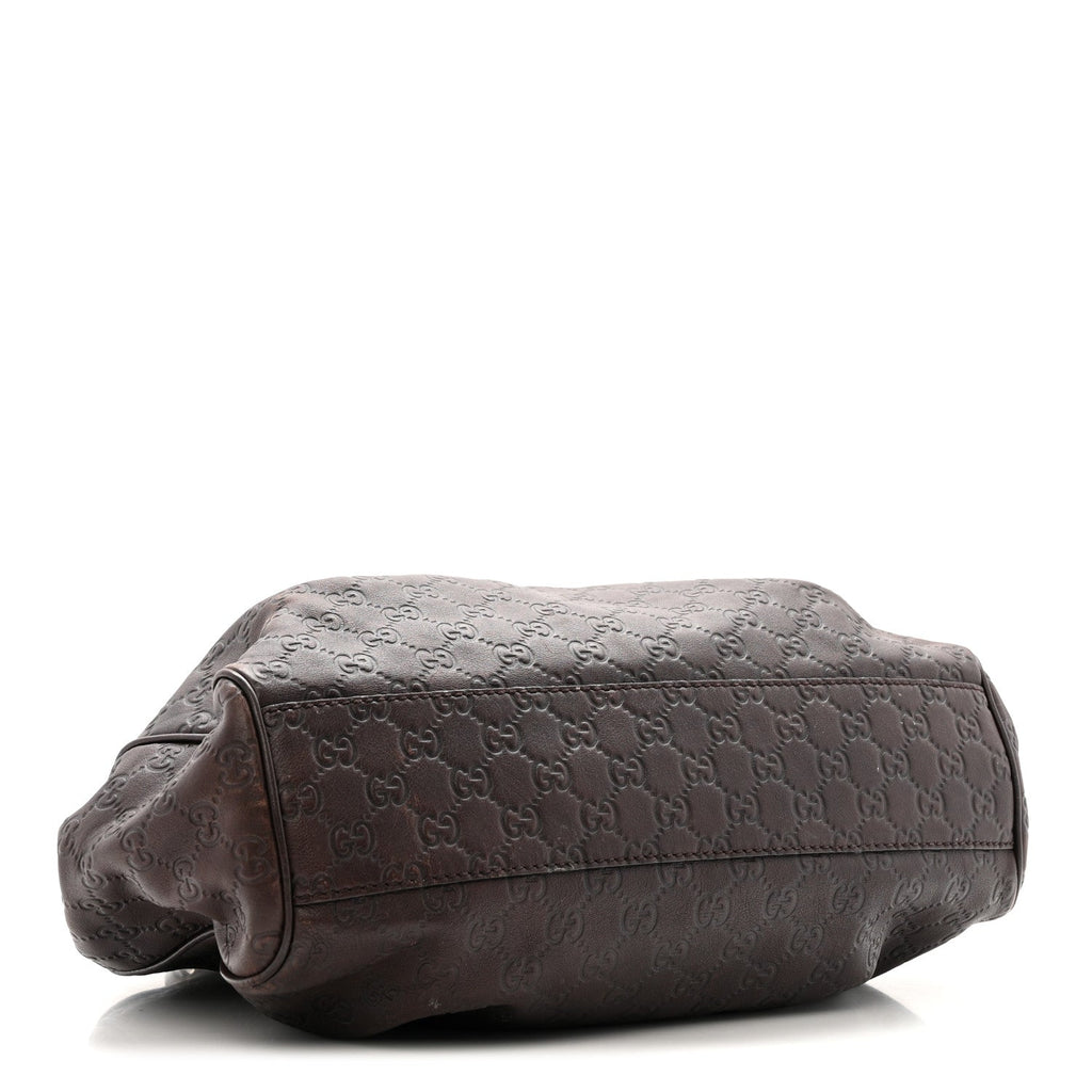 Guccissima Medium Sukey Tote Chocolate