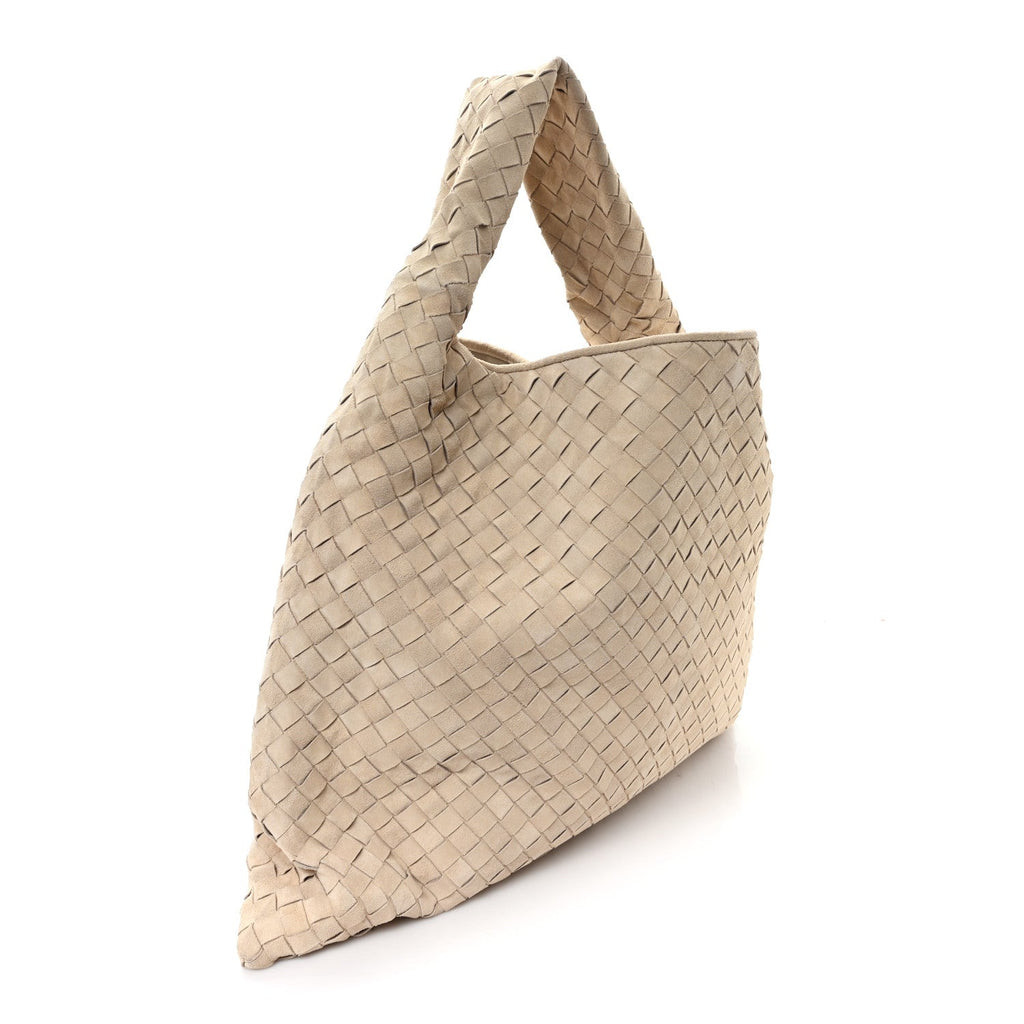 Suede Intrecciato Large Hop Ecru