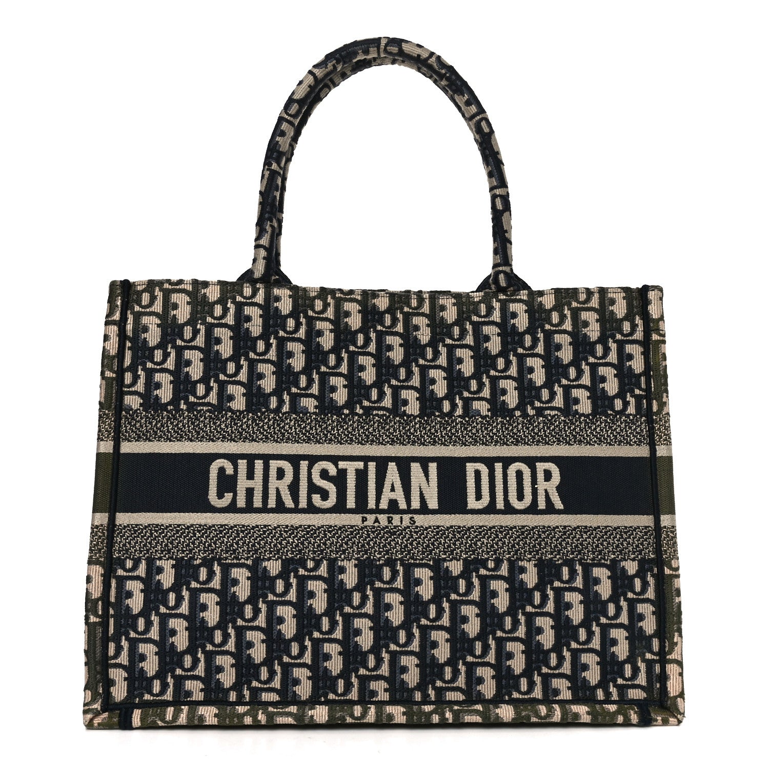 Oblique Medium Book Tote Blue Multicolor