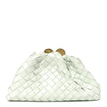 Patent Calfskin Intrecciato Teen Pouch Glacier