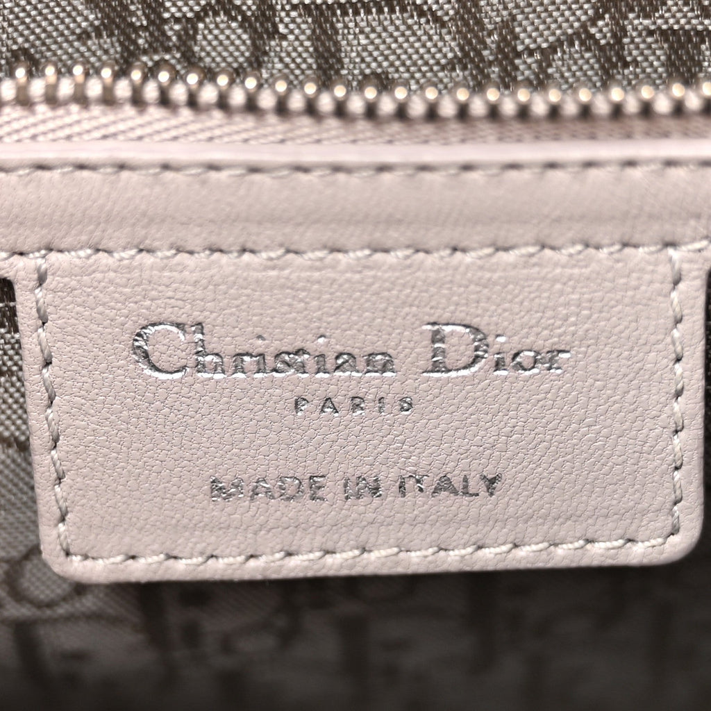 Lambskin Cannage Medium Lady Dior Grey