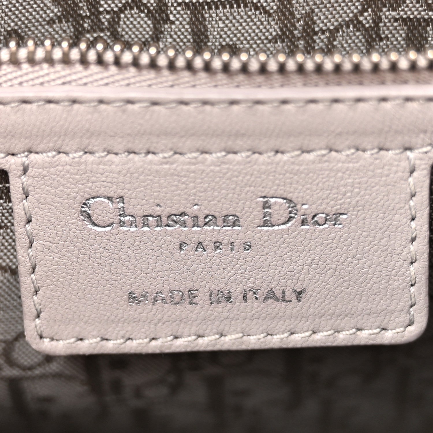 Lambskin Cannage Medium Lady Dior Grey